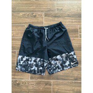 Nike Cloud Dye Packable 9" Volley Shorts Black size Large NEW